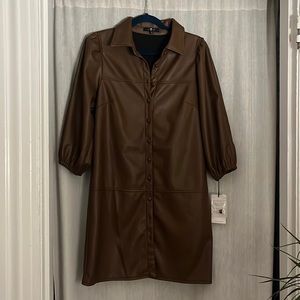 7 For All Mankind Vegan Leather Dress